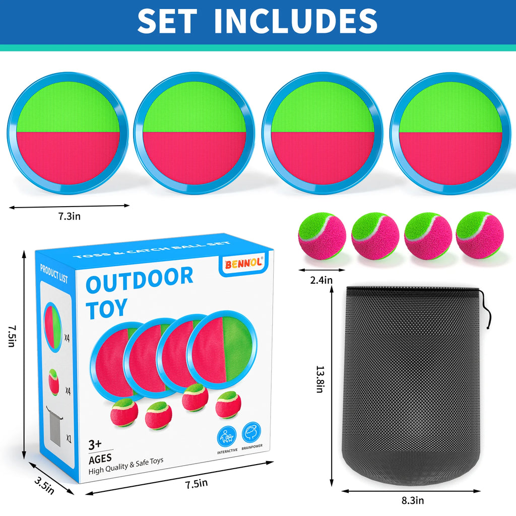 Toss and Catch Ball Game Outdoor Toys for Kids, Outdoor Outside Games Toys for Kids, Yard Backyard Games Beach Toys Outside Game