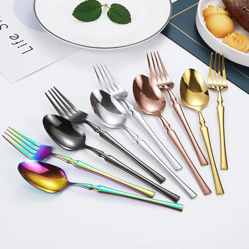 4-Piece Set of Stainless Steel Cutlery for Western Dining