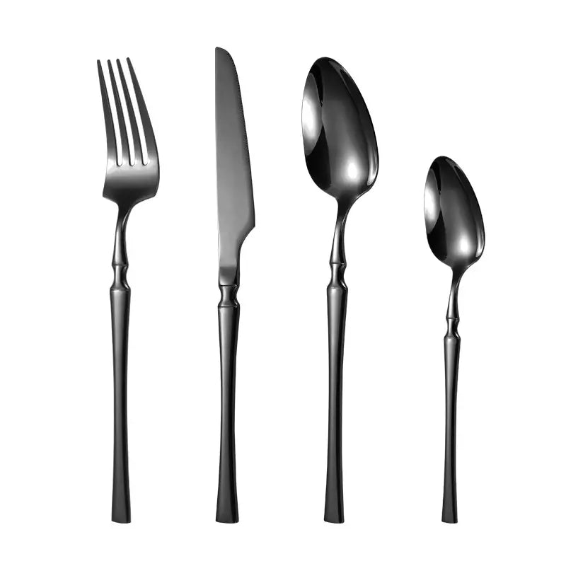 4-Piece Set of Stainless Steel Cutlery for Western Dining