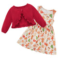 Patgoal Baby Girl Dress and Cardigan Set Toddler Kid Sleeveless Dress + Long Sleeve Cardigan Outfits Christmas Party Clothes