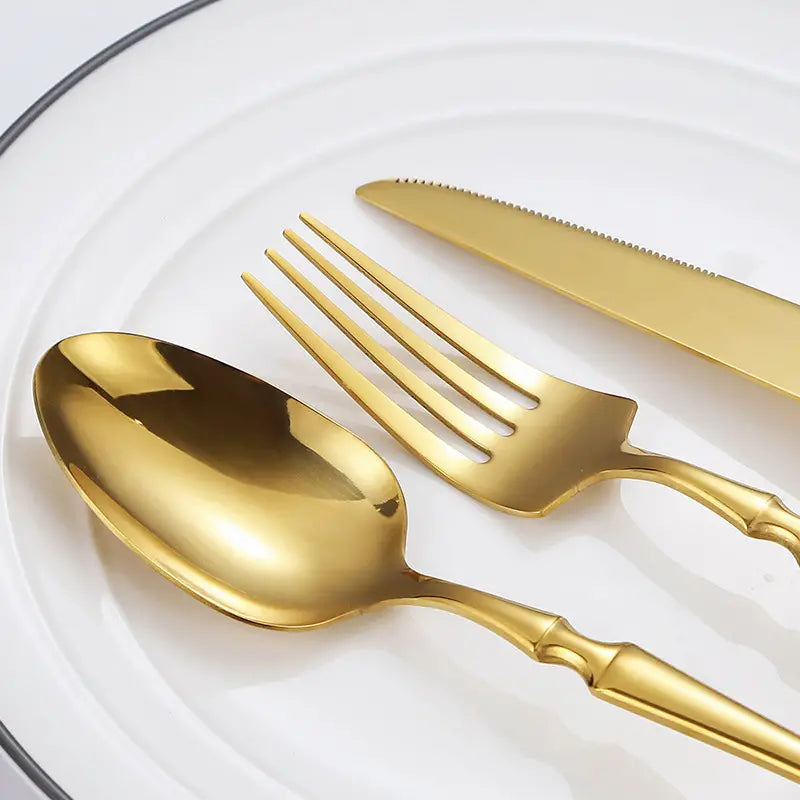 4-Piece Set of Stainless Steel Cutlery for Western Dining