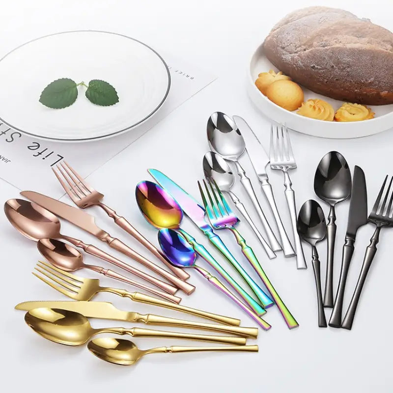 4-Piece Set of Stainless Steel Cutlery for Western Dining