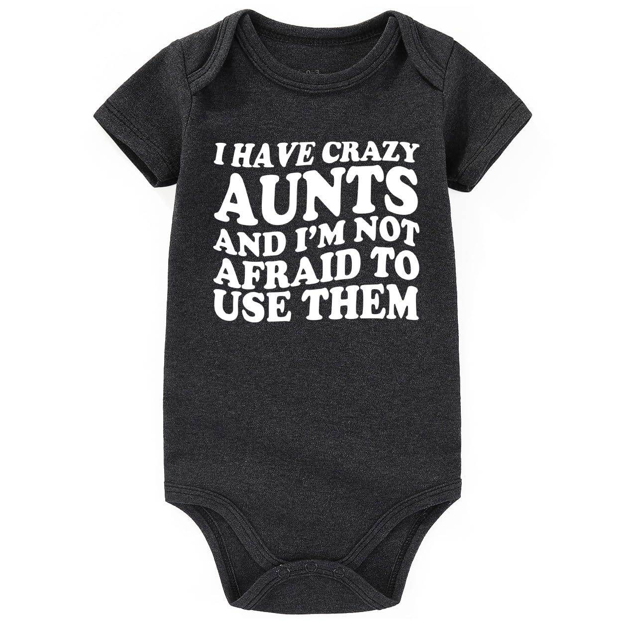 BESDEAR I Have Crazy Aunts Best Auntie baby clothes boy girl Aunties Bestie Baby Clothes Girl Outfits Baby Bodysuits Gifts Gray 3-6 months