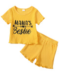 Mioglrie Toddler Girl Clothes Tops Short Set Comfy Outfits Baby Girls Clothing Summer 12-18 Month Girl Clothes