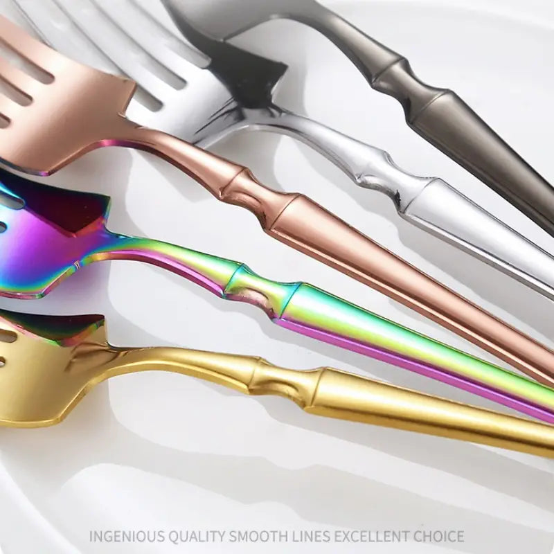4-Piece Set of Stainless Steel Cutlery for Western Dining
