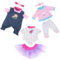 3 Sets Baby Doll Clothes for 14-18 Inch Dolls 16 Inch Baby Doll Clothes Dresses and Accessories Outfits for New Born 15 Inch Baby Dolls(No Doll)